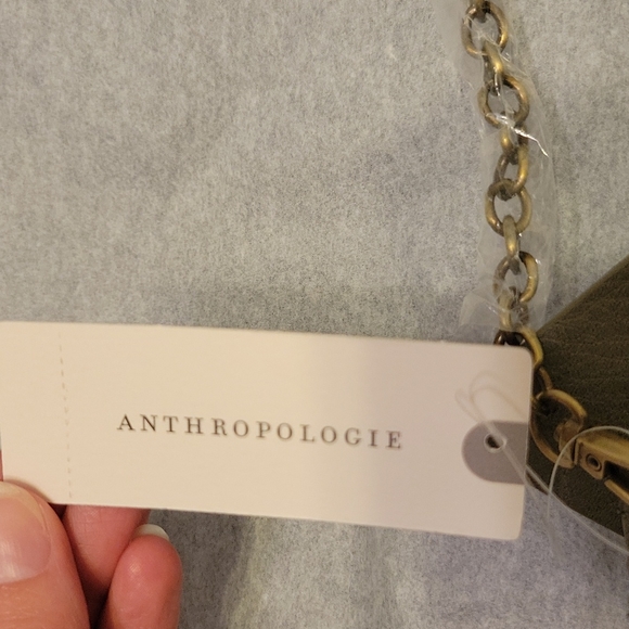 Anthropologie Olive Green Clutch with Bow Detail - Picture 7 of 15